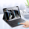 Etui z klawiaturą do iPad Pro 11" 2024 (5 gen.), Dux Ducis TouchPad Leather Pen Slot, czarne