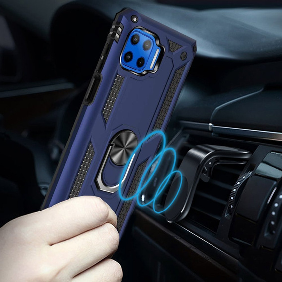 Etui pancerne do Motorola Moto G 5G Plus, Nox Case Ring, niebieskie