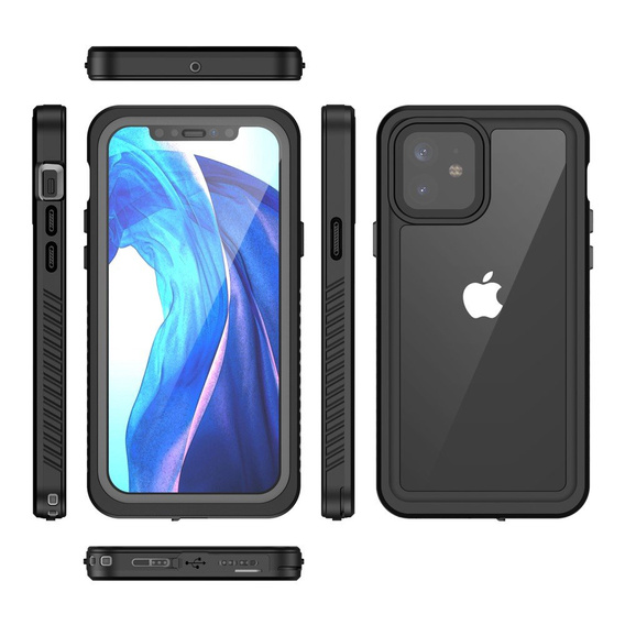 Etui Wodoodporne IP68 do iPhone 12, czarne