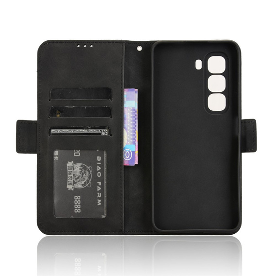 Etui z klapką do Infinix Hot 50 Pro+ 4G, Card Slot, czarne
