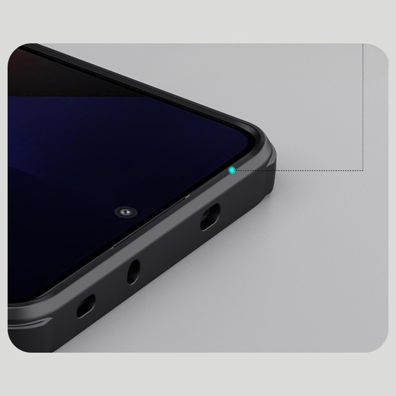 Etui NILLKIN do Xiaomi Poco X7 Pro 5G, Frosted Shield, do MagSafe, czarne