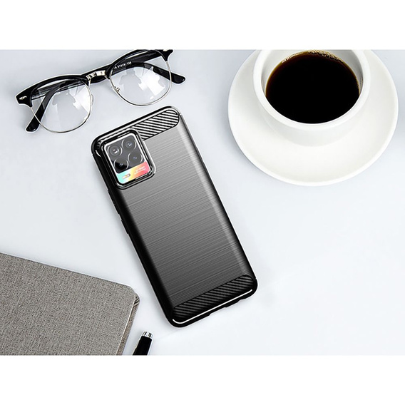 Etui do Realme 8 / 8 Pro, Karbon, czarne