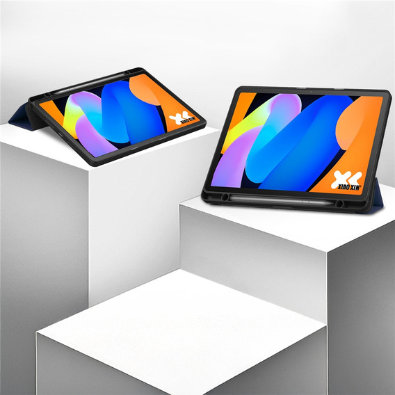 Etui do Lenovo Idea Tab 11" 2025 TB336FU TB336ZU, podstawka, Smartcase z miejscem na rysik, granatowe