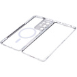 Etui Magnetic Dual Glass MagSafe do Samsung Galaxy S21 Ultra, srebrne