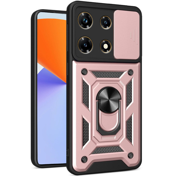 Etui pancerne do Infinix Note 30 Pro, CamShield Slide, różowe rose gold