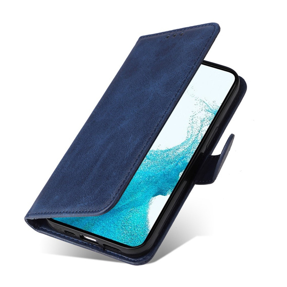Etui z klapką do Samsung Galaxy A34 5G, Leather Wallet, granatowe
