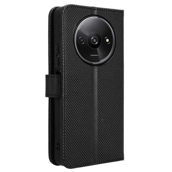 Etui z klapką do Xiaomi Redmi A3, Wallet Smart Magnet, czarne