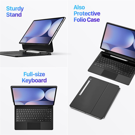 Etui z klawiaturą Bluetooth Dux Ducis do Samsung Galaxy Tab S10 Ultra / S9 Ultra / S8 Ultra