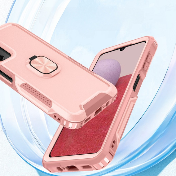 Etui do Samsung Galaxy A14 4G/5G, pancerne z ringiem, różowe rose gold