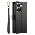 Etui z klapką do Xiaomi Poco X7 Pro 5G, Wallet Zipper Pocket, czarne