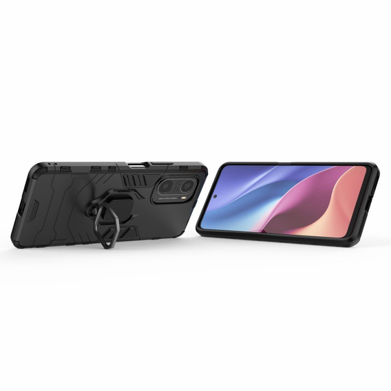 Etui do Xiaomi Mi 11i / POCO F3, Kickstand Ring, czarne