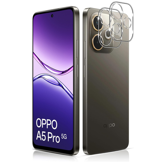 2x Szkło Hartowane ERBORD na aparat do Oppo A5 Pro 5G – ochrona aparatu bez kompromisów