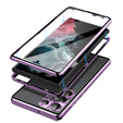 Etui do Samsung Galaxy S23 Ultra, Magnetic Dual Glass, fioletowe
