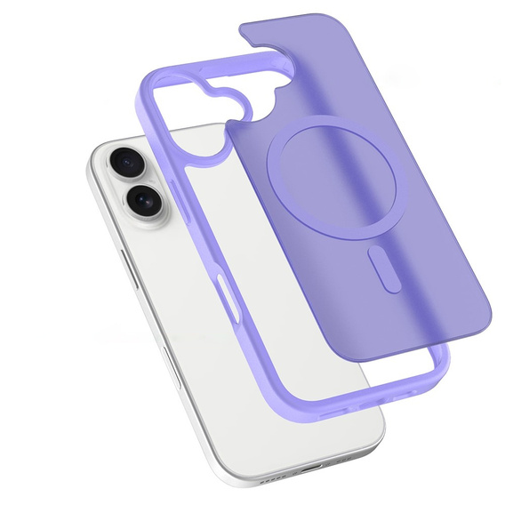 Etui Matt Case do iPhone 17, do MagSafe, półprzezroczyste fioletowe