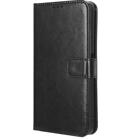 Etui z klapką do Honor 90 Lite 5G, Crazy Horse Wallet, czarne
