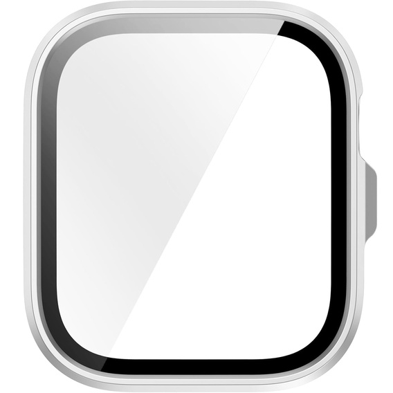 2w1 Etui z twardą ramką i szkłem hartowanym do Huawei Watch Fit 4 Pro - srebrne