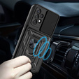 Zestaw Etui NOX Camera Slide do Samsung Galaxy A13 4G - Black + Szkło