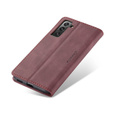 Etui CASEME do Samsung Galaxy S22 5G, Leather Wallet Case, czerwone