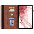 Etui do Samsung Galaxy Tab S10 FE+ Plus, Classic, z miejscem na rysik, brązowe