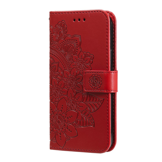 Etui z klapką do Samsung Galaxy A13 4G, Mandala, czerwone
