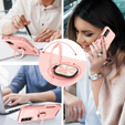 Etui do Samsung Galaxy A14 4G/5G, pancerne z ringiem, różowe rose gold