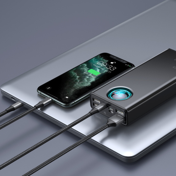 Powerbank Baseus 65W Ultra Fast 30000mAh z wyświetlaczem LED – Czarny