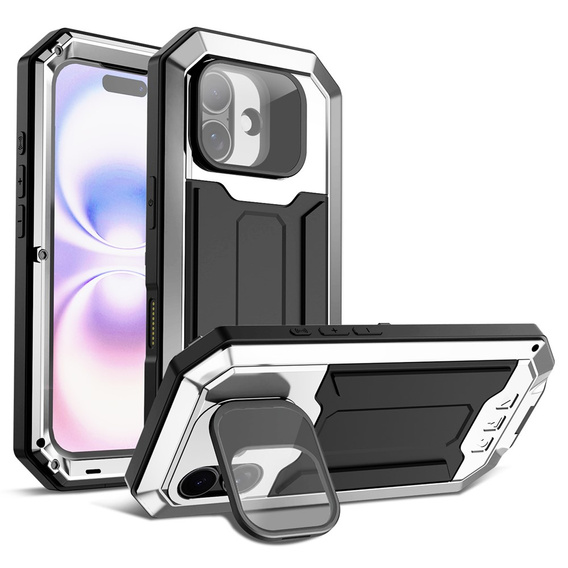 Etui pancerne  R-JUST z osłoną ekranu i podstawką do iPhone 17