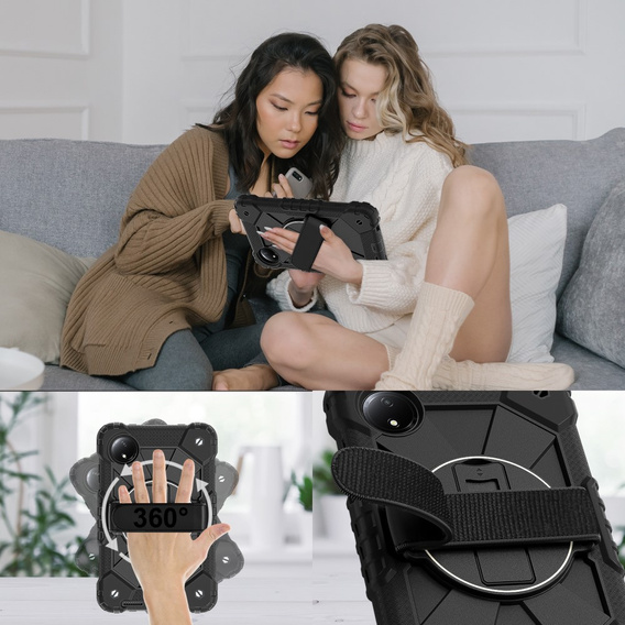 Etui dla dzieci do Xiaomi Redmi Pad SE 8.7", pancerne, czarne
