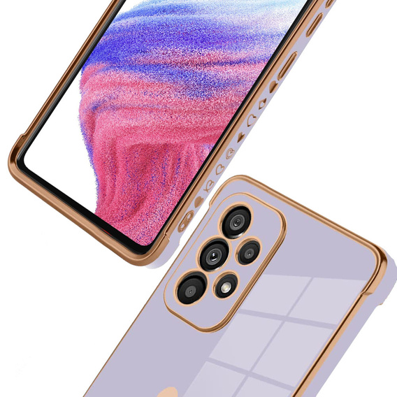 Etui do Samsung Galaxy A53 5G, Electro heart, fioletowe