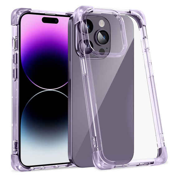 Etui do iPhone 14 Pro Max, ERBORD CornerShield, fioletowe