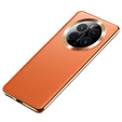 Etui skórzane do Huawei Mate 50 Pro, Obudowa Leather Hybrid Case, Pomarańczowe