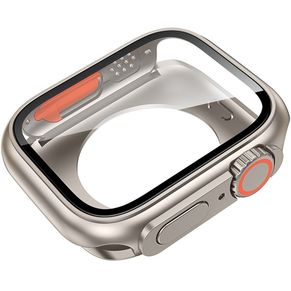 Zestaw Pasek Nylonowy + Etui 2w1 do Apple Watch 7/8/9 45mm, Czerwony