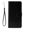 Etui z klapką do Xiaomi Poco F6, Crazy Horse Wallet, czarne