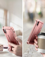 Etui pancerne do iPhone XS Max, Dexnor Full Body, różowe