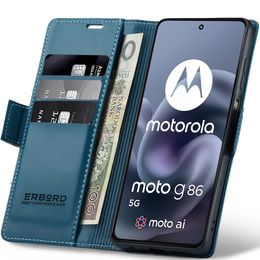 Etui ERBORD Glossy Litchi portfel z klapką do Motorola Moto G86 5G / G86 Power 5G