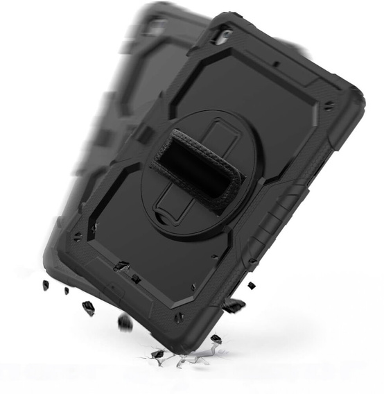 Etui do iPad Air 13" 2025/2024 (7/6 gen.), Pancerne obrotowe 360, Czarne