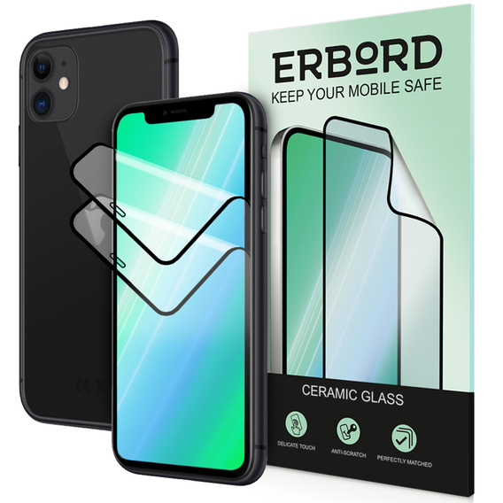2x Szkło Hybrydowe Ceramic ERBORD do iPhone X/XS/11 Pro