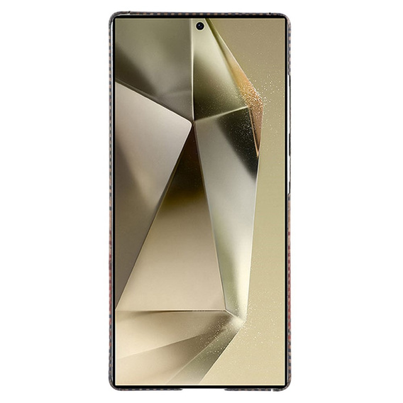 Etui do Samsung Galaxy S24 Ultra – magnetyczne Aramid Fiber, pomarańczowe