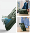 Etui pancerne do iPhone 15, Dexnor CamProtect MagSafe, zielone (Dwie ramki)