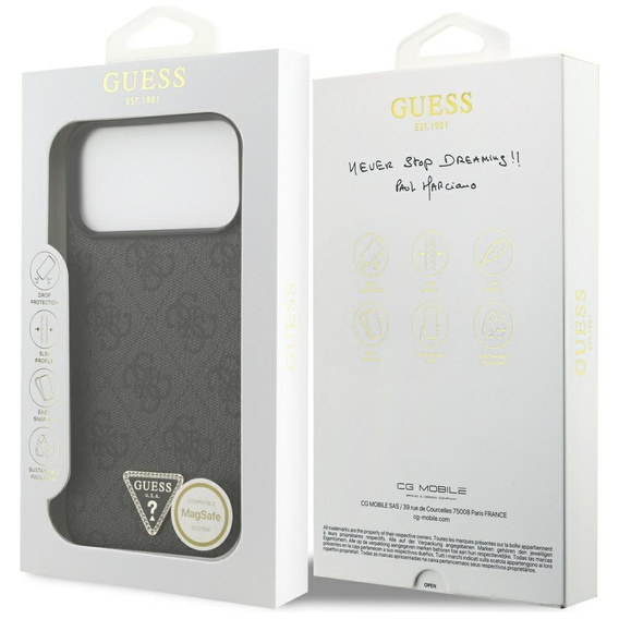 Etui Guess 4G Triangle Logo MagSafe do iPhone 17 Pro Max