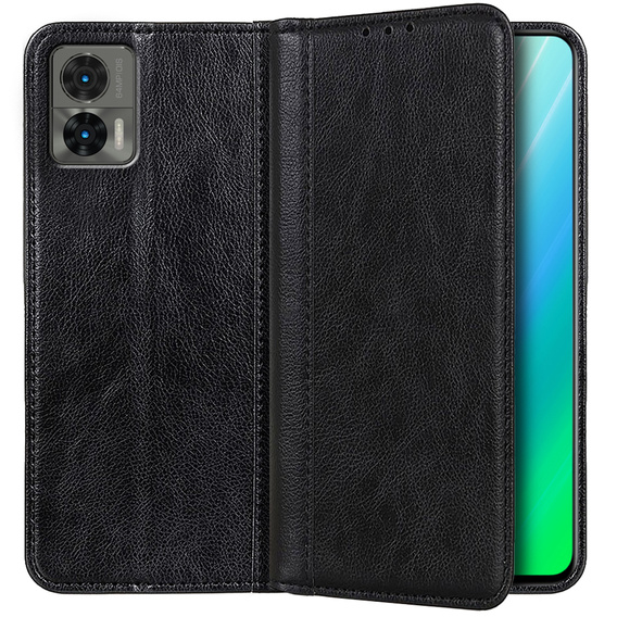 Etui do Motorola Edge 30 Neo, Wallet Litchi Leather, czarne