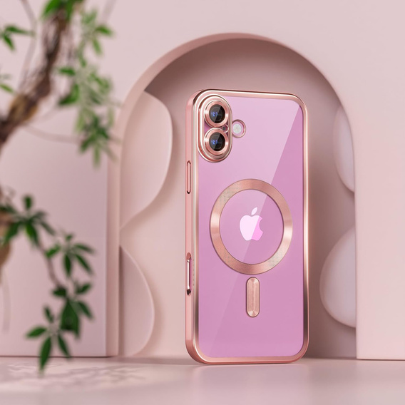 Etui do iPhone 16 Plus, Electro MagSafe, różowe + Szkło na ekran