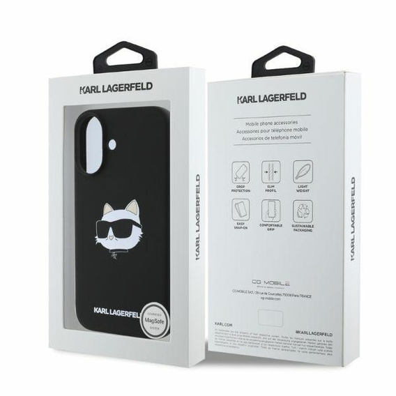 Etui Karl Lagerfeld Silicone Choupette Head Print do iPhone 16