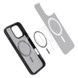Etui z MagSafe Spigen do iPhone 16 Pro, Ultra Hybrid, przezroczyste / czarne + Szkło Hartowane 9H