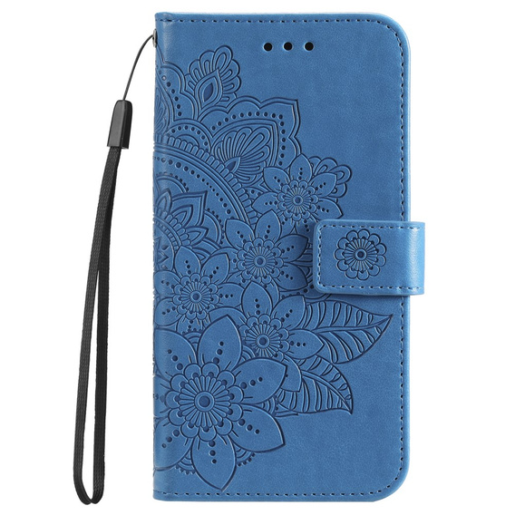 Etui z klapką do Xiaomi Redmi 13C / Poco C65, Mandala, niebieskie