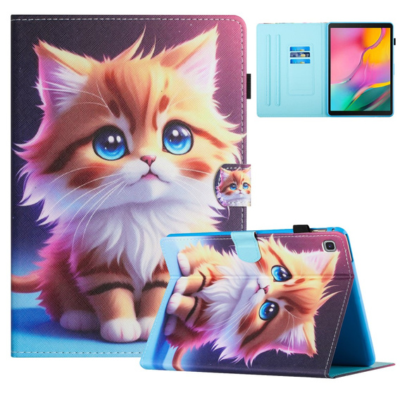 Etui do Samsung Galaxy Tab A7 Lite, z klapką, kotek