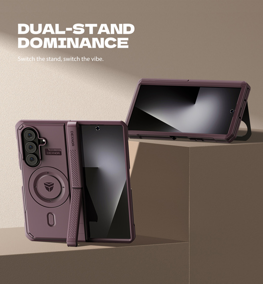 Etui pancerne Dexnor Magnetic z podwójnymi podstawkami do Samsung Galaxy Z Fold7