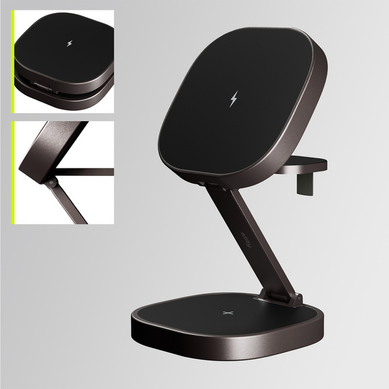 Allity AWC-220 – Bezprzewodowa Ładowarka 3w1 z MagSafe - czarna