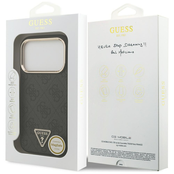 Etui Guess 4G Triangle Logo MagSafe do iPhone 17 Pro