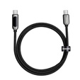 Baseus kabel Display USB-C na USB-C 1 m 100 W z wyświetlaczem - Czarny